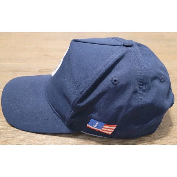Dancin' Cactus d.Hudson Snapback Golf Hat Cap Rock The Hud Navy Blue Flag Stars - Picture 2 of 5